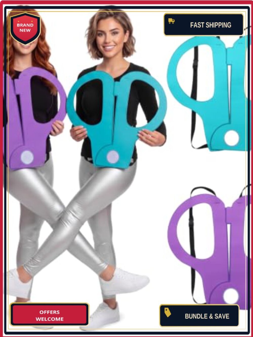 Scissors Couples Halloween Costume Set 2 Pcs Cosplay Party Outfit